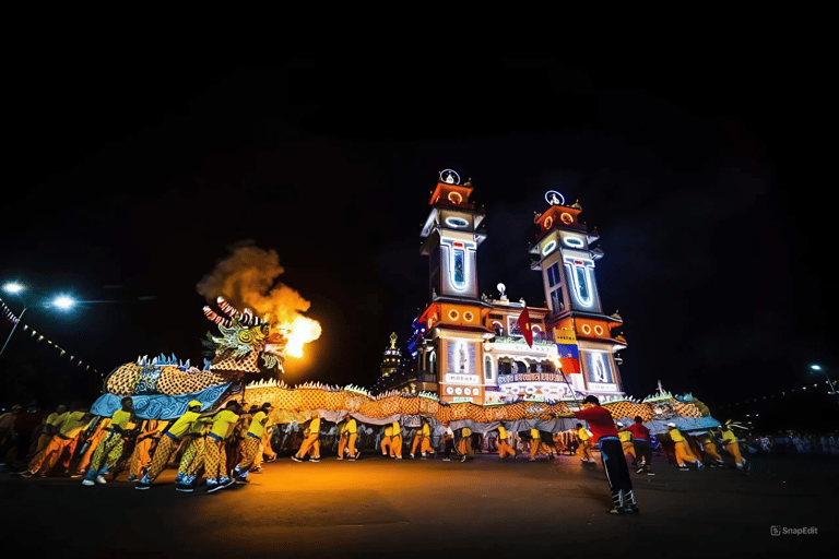 Van Ho Chi Minh: Zwarte Maagdenberg &amp; Cao Dai Heilige Mis