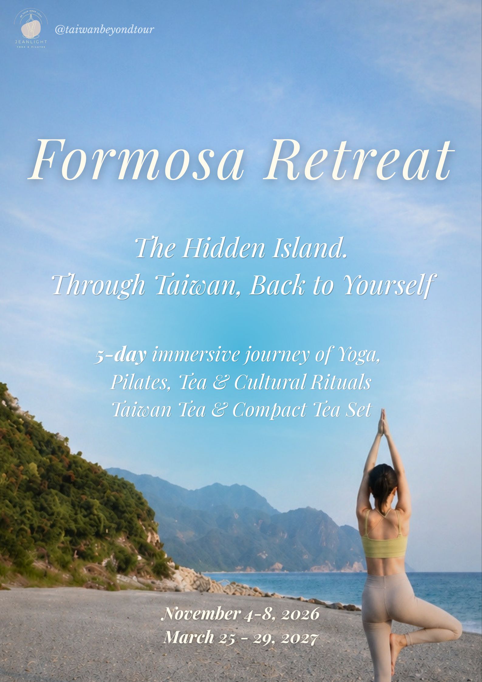 Taiwan: 5-tägiges Yoga-, Pilates- und Tee-Retreat an der Ostküste