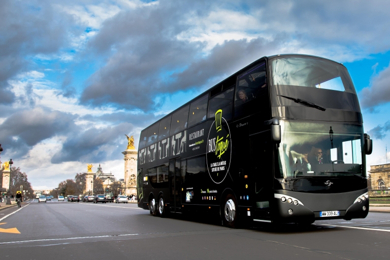 Paris: Bus Toqué Tour with 3-Course Dinner and Champagne