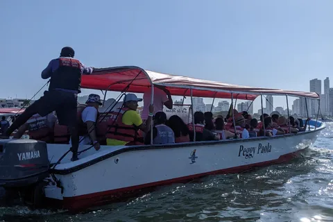 Carthagène : transfert en bateau depuis et vers les hôtels de l'Isla Grande