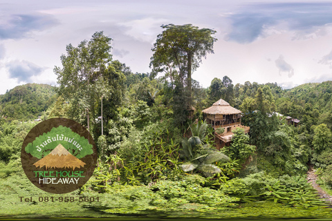 Chiang Mai : Visite de la cascade et des grottes de Sticky avec séjour dans une cabane dans les arbres