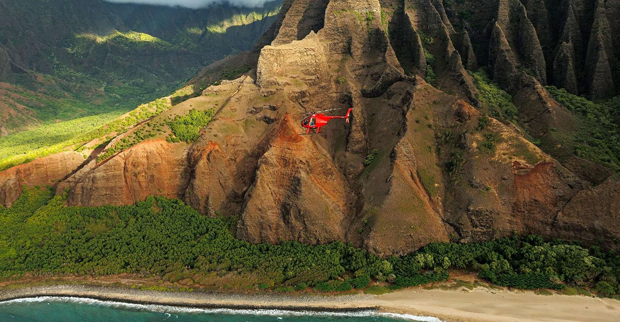 Kauai, Hughes 500 Doors-Off Helicopter with Window Seats - Housity