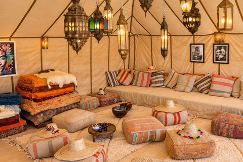 From Fes: 3-Day Merzouga Desert Tour to Marrakech Standard Desert Camp Experience (Shared Facilities)