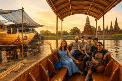 Ayutthaya: Private Boat Tour with Photographer & Shipyard