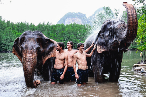 Krabi: Elephant Bathing Session at Krabi Elephant Shelter