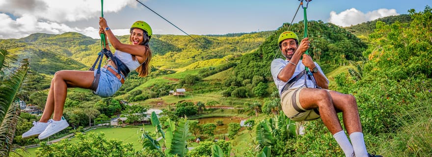 Île Maurice : 11 lignes de vol aventure au parc Vallé Advenature