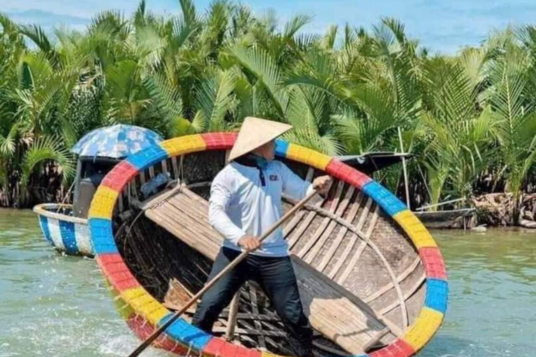 Hoi An: Biglietto per la barca a cesto e trasferimento a due vie del villaggio di Cam ThanhBasket Tour in barca con 2 piatti locali