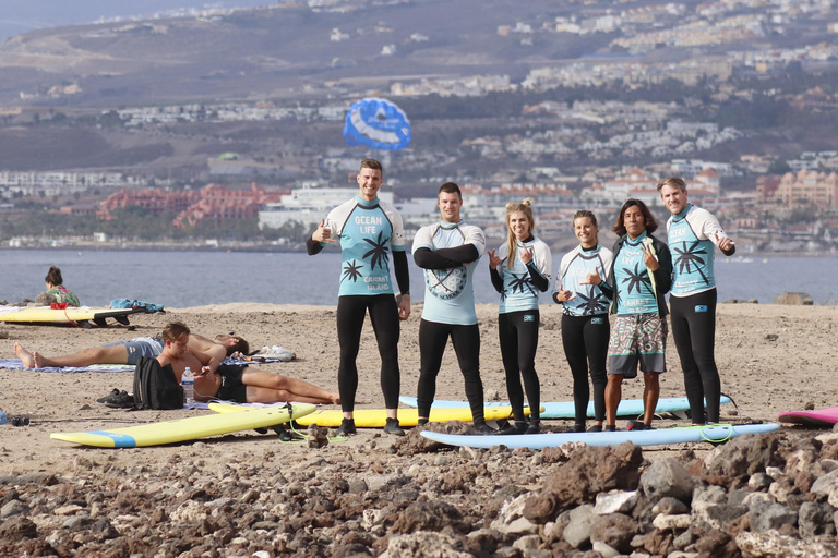 Playa de Las Americas: Groepsles surfen met uitrusting