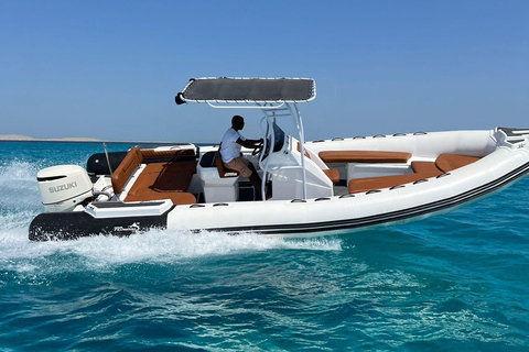 Hurghada: Giftun Island Orange Bay Speedboatkryssning och lunchGrupp Speedboat till Orange Bay med snorkling