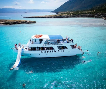 BBQ Boat: Nafsika II Sunset BBQ, Waterslide & Swimming Trip