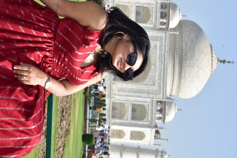Taj Mahal-Trip am selben Tag mit Eintrittskarten oder ReiseführerTaj Mahal, Reiseführer mit Transport nur mit dem Auto von Neu-Delhi