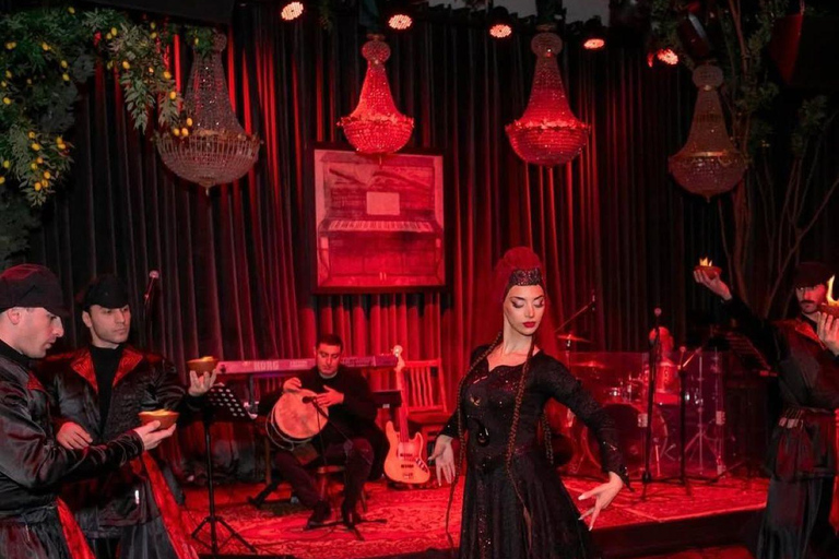 Tbilisi: Georgian Dinner, Wine & Folk Show with Pickup