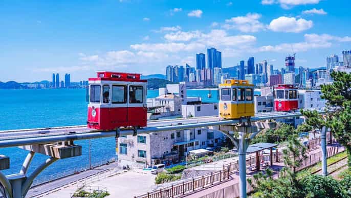 Busan: Billete de tren cápsula Blue Line Park Sky