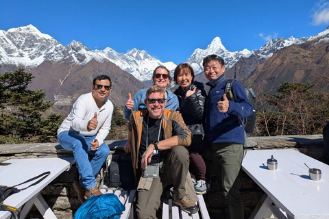 Landing at Everest Base Camp Kalapather and breakfast