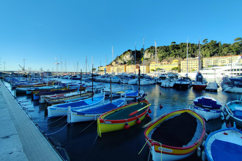 Nizza: tour della città in famiglia in bicicletta Taxi elettrico (4 posti)