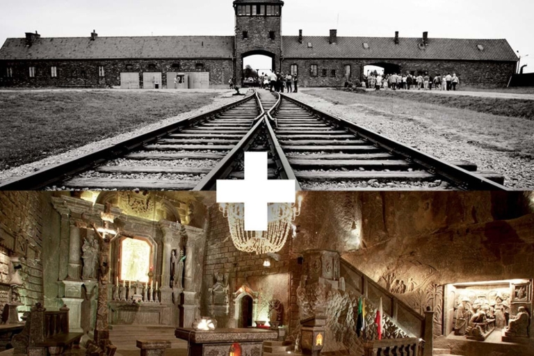 Krakau: Auschwitz-Birkenau & Wieliczka-zoutmijn met pick-upTour in het Spaans met Hotel Pickup