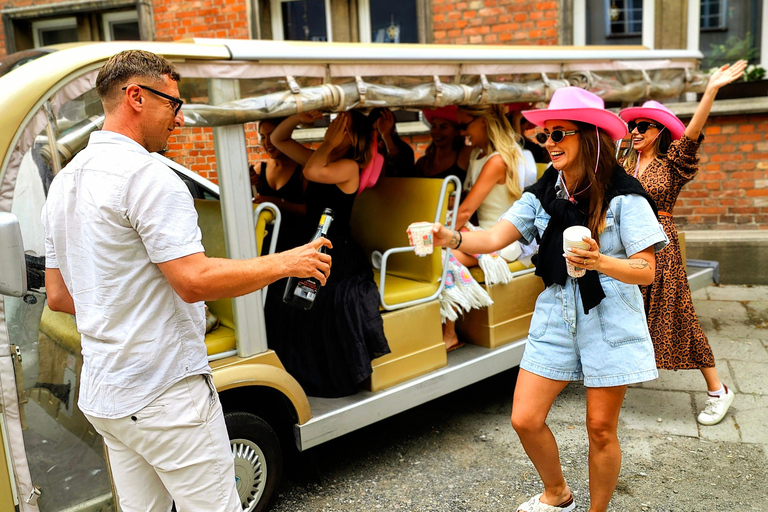 Gdansk: Unlimited Wine Tour by Eco Buggy Golf Cart 60 MIN Unlimited WINE TOUR