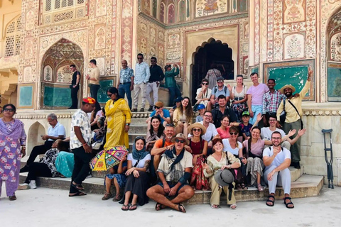 Visite citadine d&#039;une journée à Jaipur : fort d&#039;Amber, palais de la ville et guideJaipur : visite d&#039;une journée personnalisable avec voiture, chauffeur et guide