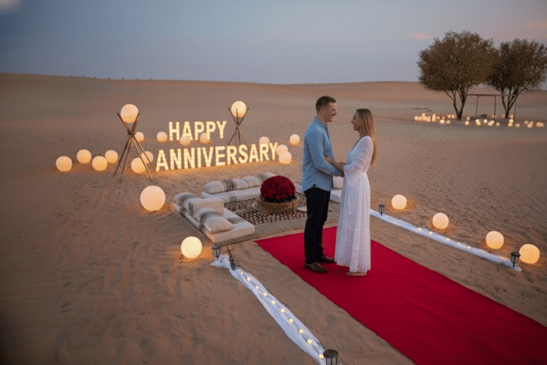 Dubai: Private Occasion Celebration with Dinner & Stargazing Marry Me Proposal with Desert Experiences & Transfers