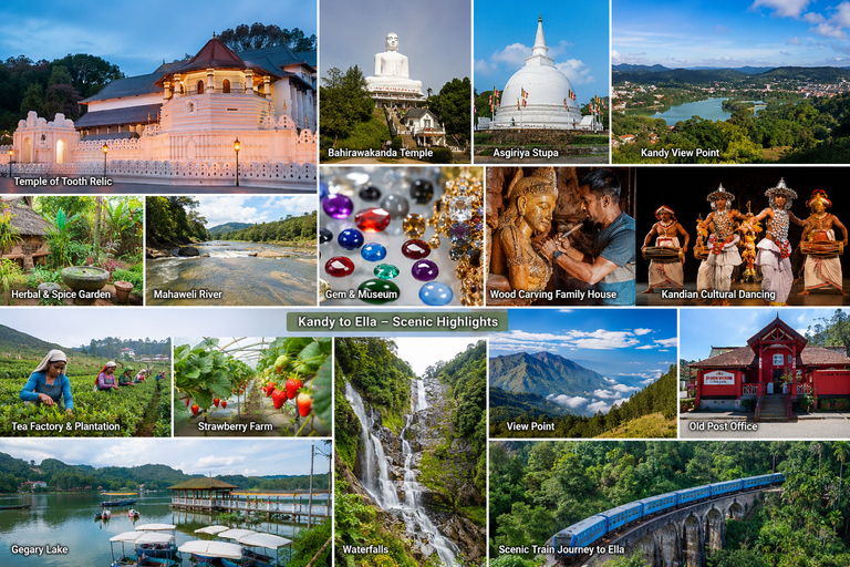 From Kandy: 2-Day Highlights Tour with Scenic Train to Ella