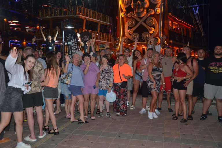 Alanya: Night Safari and Disco Boat Tour with Dinner