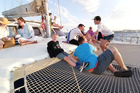 Rhodes: Sailing Catamaran Day Cruise with food and drinks Rhodes: Catamaran Full Day Cruise with food and drinks