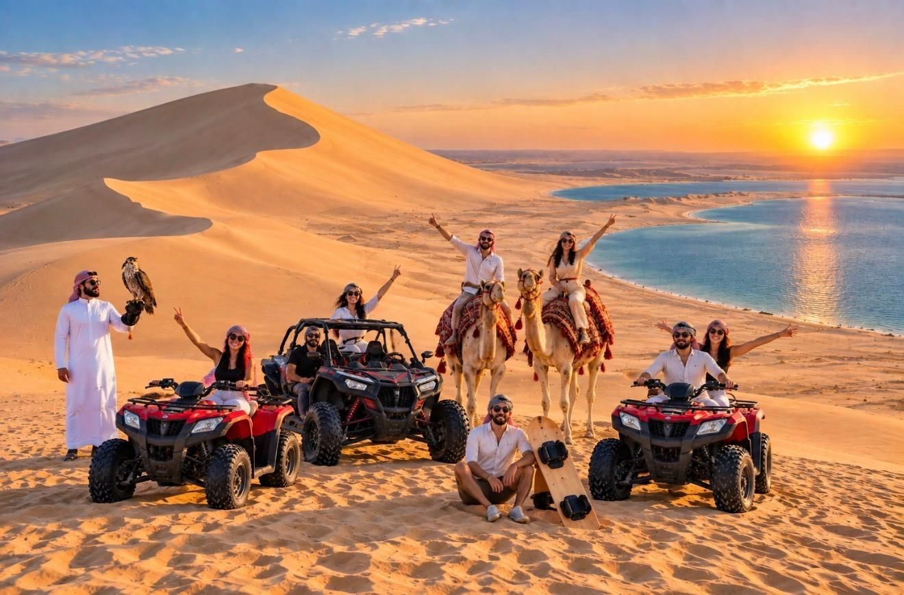 Doha: ATV, Quad/Buggy Dünenbashing, Kamelreiten, Sandboarding