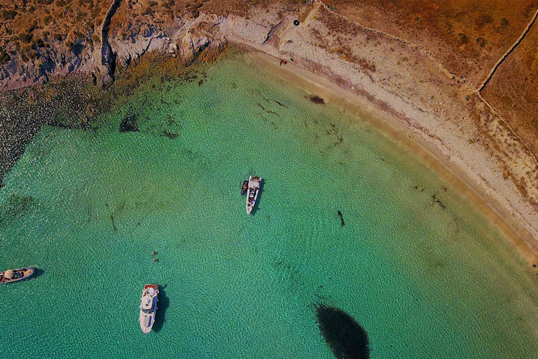 Mykonos : croisière à terre à Delos et Rhenia avec fruits et collationsMykonos : croisière vers Délos et Rhenia avec fruits et collations
