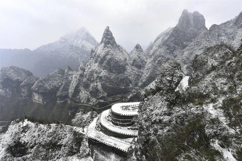 Zhangjiajie Heights: Glass Bridge & Tianmen Light Show