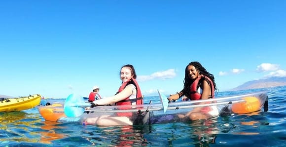 Turtle Town, Makena; Clear Bottom Kayak and Snorkel Tour