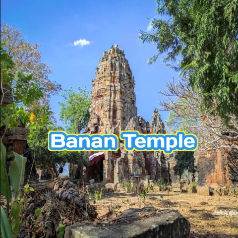 Visit South Battambang Banan Temple, killing Cave,Bat cave,sun set in Battambang