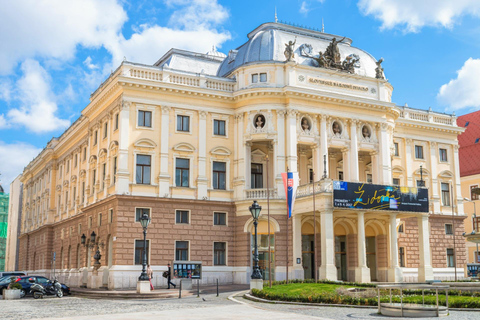 Excursão a pé particular ao centro histórico de Bratislava com cruzeiro guiado pelo Danúbio