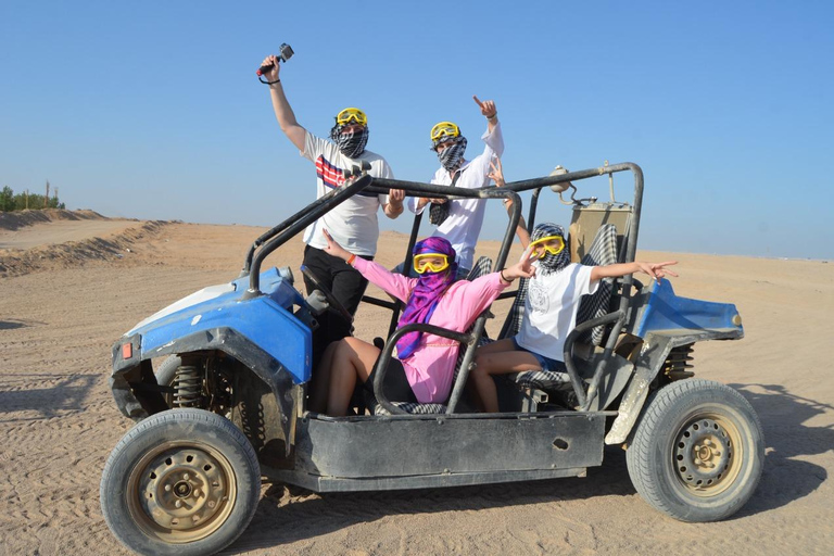 Hurghada: Quadriciclo, buggy, safári de jipe, passeio de camelo e jantarServiço de busca no hotel em Hurghada