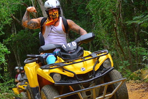 Paseo en atv compartir tirolesa y baño en cenote