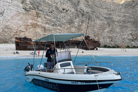 Zakynthos: Private Boat Cruise with Skipper or Self-Drive South with Captain:Turtles, Keri & Secret Caves