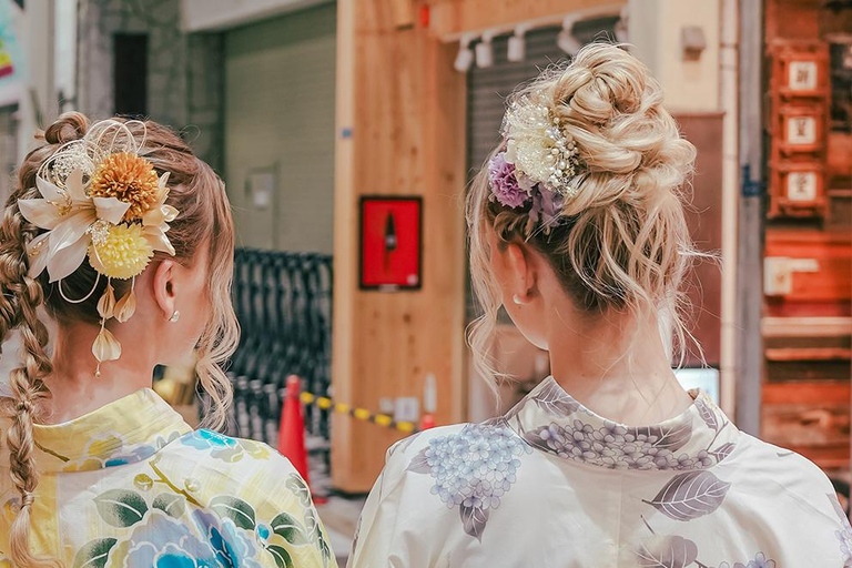 Osaka Kimono Experience – Quick Traditional Dress & Photos Kimono Rental＋Unlimited accessories