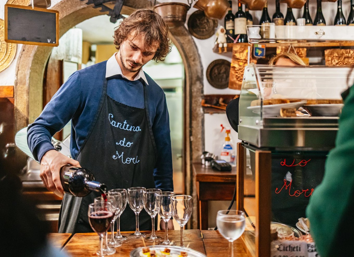 Venedig: Rialto-markedets mad- og vintur ved frokosttid