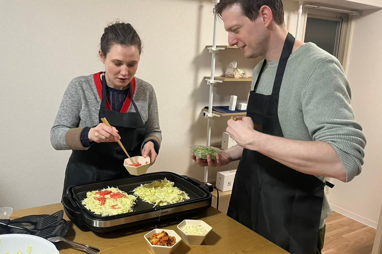 Osaka : Cooking Class Okonomiyaki & Takoyaki course in Nanba