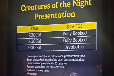 Night Safari Entry Ticket with Show