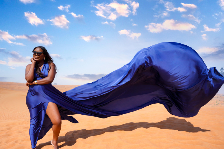 Dubai: Sessão de fotos com vestido voador no deserto