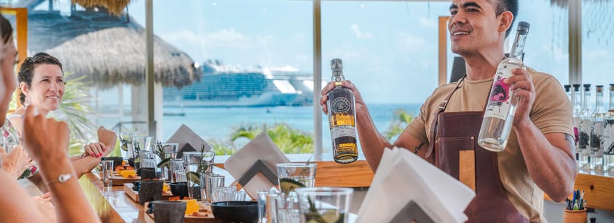 Salle de dégustation de mezcal et de tequila