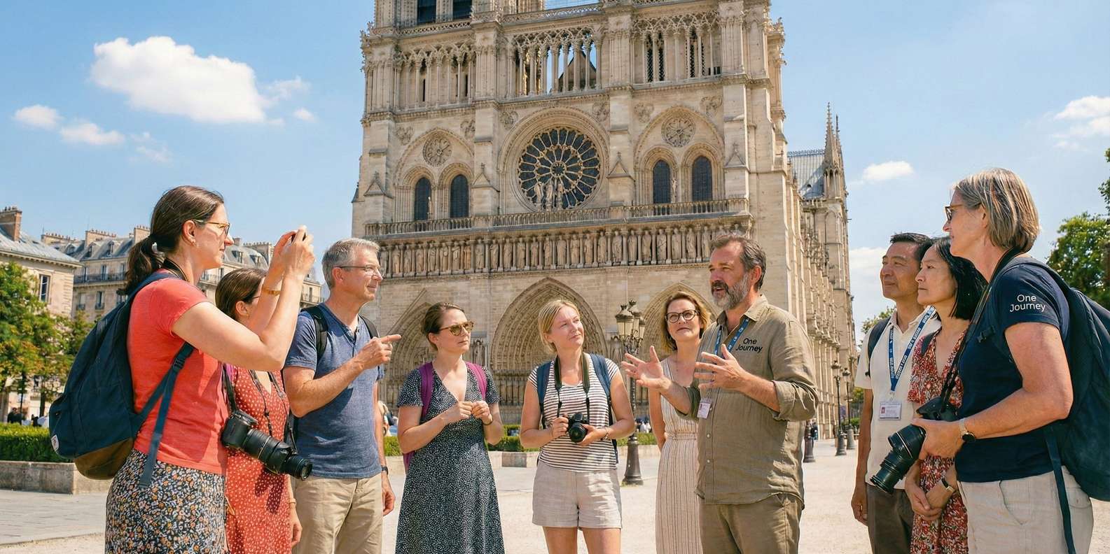 パリ：プロのガイドがご案内するノートルダム大聖堂ツアー（無料入場
