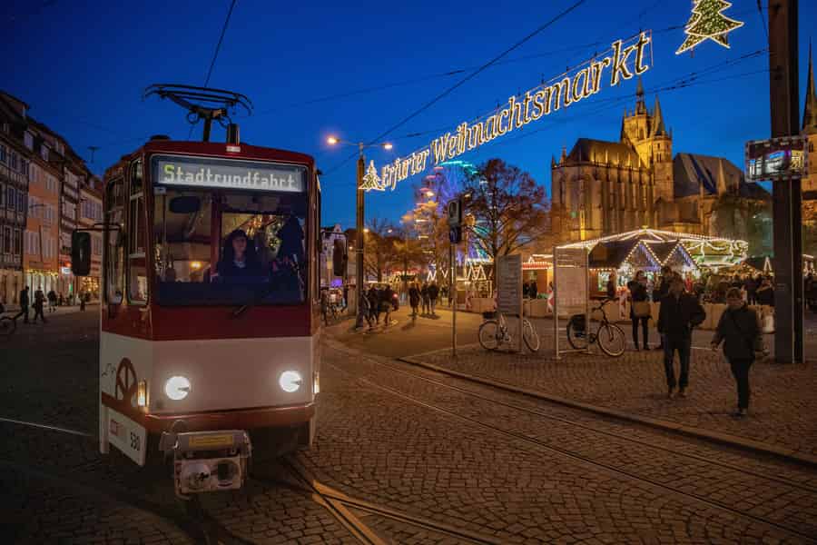Erfurt Tour - Stadtrundfahrt mit der historischen Straßenbahn. Foto: GetYourGuide Erfurt Tour - Stadtrundfahrt mit der historischen Straßenbahn. Foto: GetYourGuide