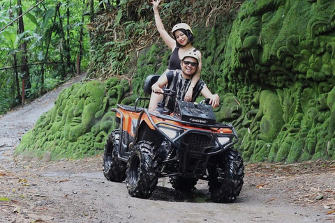 Bali: Real Temple Run Cave Quad Adventure & Jungle Trails ATV Tandem + Hotel Transfer
