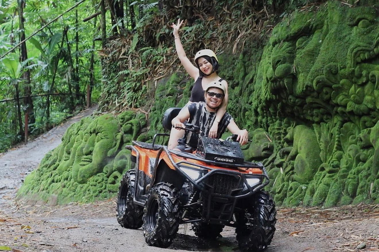 Bali: Real Temple Run Cave Quad Adventure & Jungle Trails ATV Tandem + Hotel Transfer