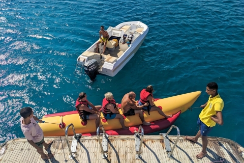 Zatoka Makadi: Wycieczka na wyspę Magawish i nurkowanie z rurką z lunchem w formie bufetuPrywatny transfer na wyspę Magawish, sporty wodne, lunch i napoje