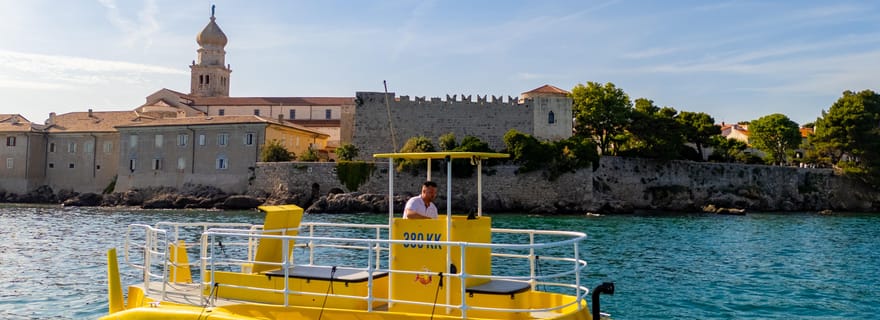 Krk : excursion en semi-submersible jaune