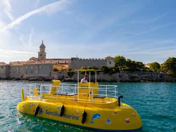 Krk: Tour mit dem gelben Halb-U-Boot
