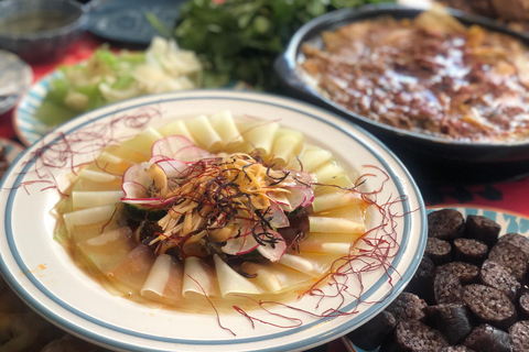 Visita ao mercado de Pequim com um banquete familiar de 10 pratos