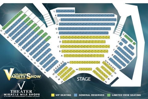 Las Vegas: tickets voor V - The Ultimate Variety ShowShowvoucher voor vip-zitplaatsen